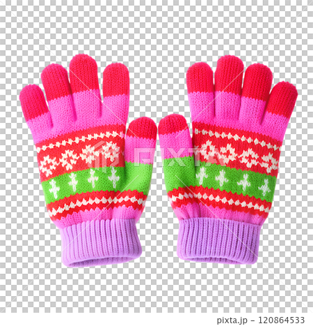 Winter and Christmas gloves on an isolated background Winter and Christmas gloves on an isolated background 120864533