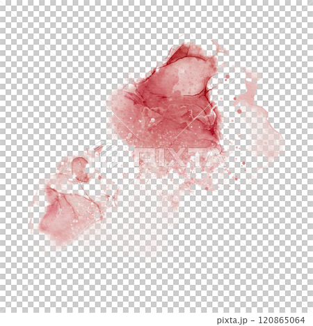 Abstract spot of dynamic passionate red color in liquid acrylic technique, blown with a hair dryer like the texture of a stone.As a symbol of contemporary art.Illustration on transparent background Abstract spot of dynamic passionate red color in liquid acrylic technique, blown with a hair dryer like the texture of a stone.As a symbol of contemporary art.Illustration on transparent background 120865064