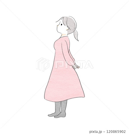 立って考える女性 120865902