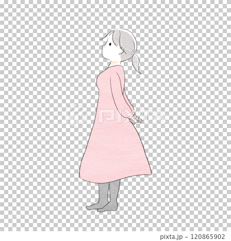 立って考える女性 120865902