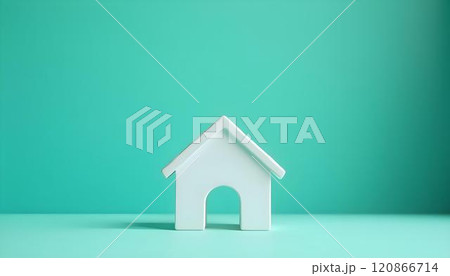 House icon on green background 120866714