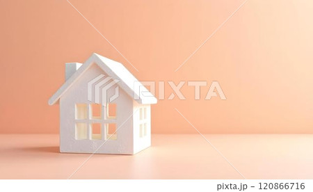 House model on pastel background 120866716