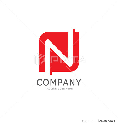 alphabet N letter logo and symbol vector icon 120867884