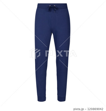 Blue Slim Fit Jogger Pants with Drawstring 120869042