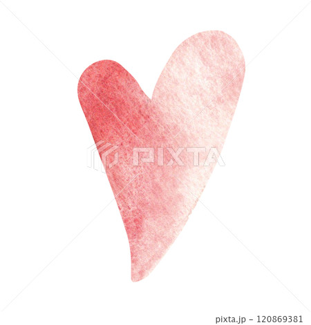 Red heart. Symbol of Love and Romance. Watercolor hand drawn Love symbol isolated on a white background. Valentine's day design element for cards, invitations and prints. Red heart. Symbol of Love and Romance. Watercolor hand drawn Love symbol isolated on a white background. Valentine's day design element for cards, invitations and prints. 120869381
