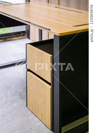 Director's office with large wooden table. Interior design 120869656