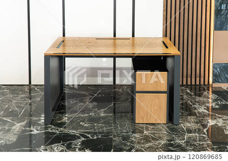 Director's office with large wooden table. Interior design Director's office with large wooden table. Interior design 120869685