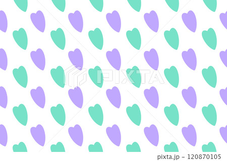 Seamless Pattern with Purple and Green Hearts Seamless Pattern with Purple and Green Hearts 120870105