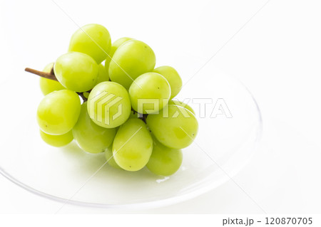 白背景にシャインマスカット 白背景にシャインマスカット 120870705