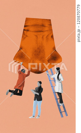 Contemporary art collage. 120870779
