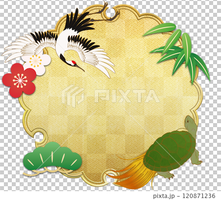 Golden snowflake and pine, bamboo and plum background material Golden snowflake and pine, bamboo and plum background material 120871236