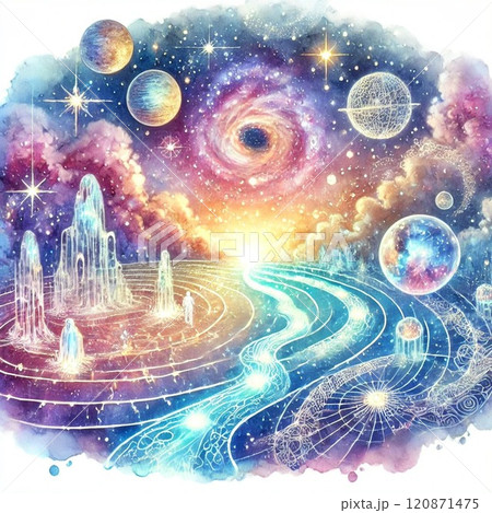 アストラル界の神秘的な風景 120871475
