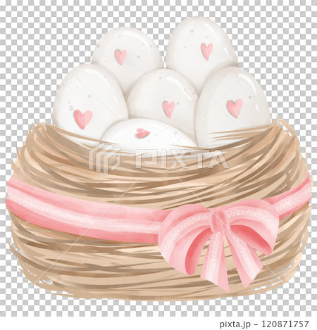 hand drawn love bird's nest hand drawn love bird's nest 120871757