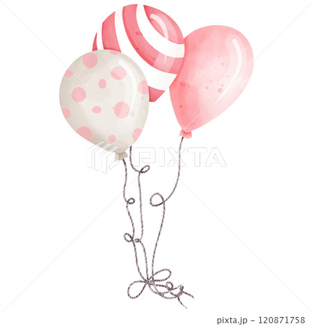 hand drawn sweet colored party balloons 120871758