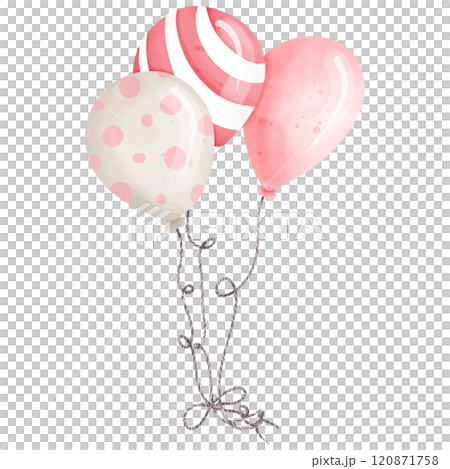 hand drawn sweet colored party balloons 120871758