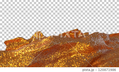 The copper liquid splash png image 3d rendering. The copper liquid splash png image 3d rendering. 120871986