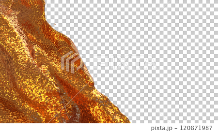 The copper liquid splash png image 3d rendering. The copper liquid splash png image 3d rendering. 120871987