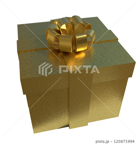 The Gold gift box for celebration or holiday concept 3d rendering. 120871994