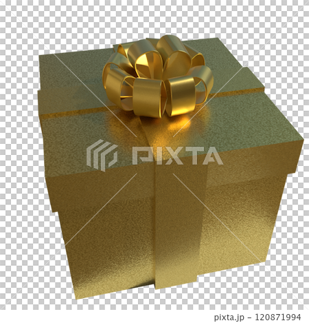The Gold gift box for celebration or holiday concept 3d rendering. 120871994