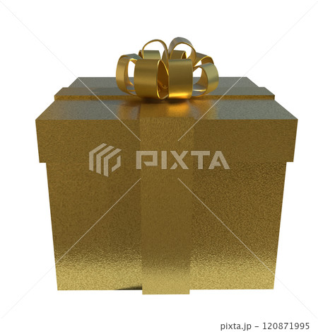 The Gold gift box for celebration or holiday concept 3d rendering. 120871995