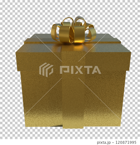 The Gold gift box for celebration or holiday concept 3d rendering. 120871995