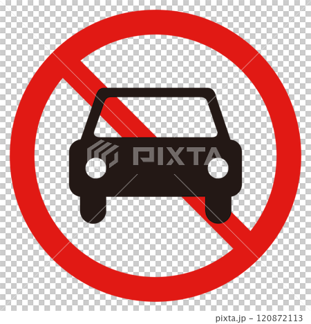 禁止汽車標誌 120872113
