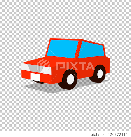 3D多邊形風格插畫車01紅色客車 3D多邊形風格插畫車01紅色客車 120872114