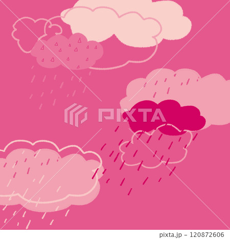 北欧風の雲の背景素材イラスト2 北欧風の雲の背景素材イラスト2 120872606