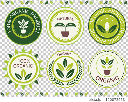 Set of 6 organic emblems 120872658