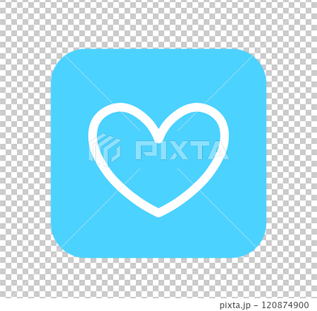 Simple light blue heart symbol 120874900