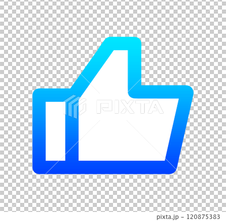 Blue gradient good mark Blue gradient good mark 120875383
