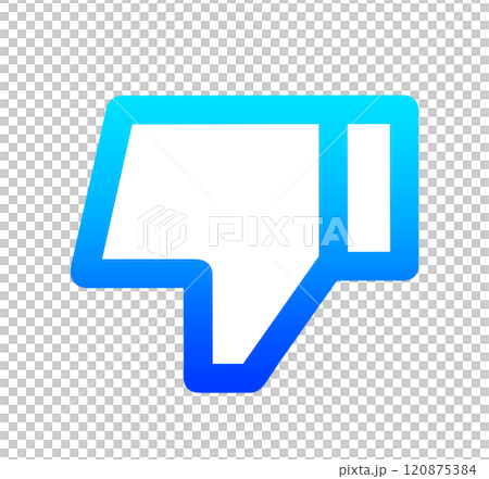 Blue gradient bad mark 120875384