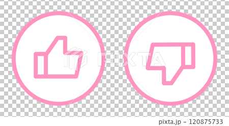 Simple pink good and bad marks 120875733