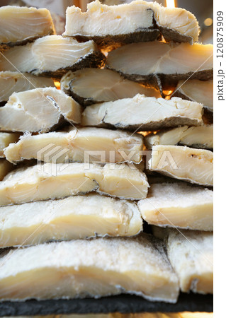 Salted Bacalhau for Gourmet Cooking 120875909