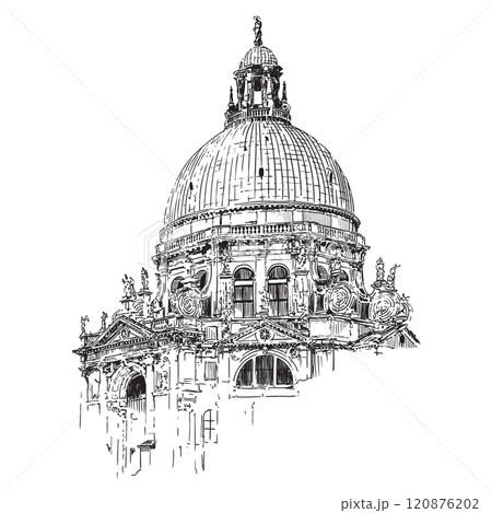 Pencil hand sketch. 120876202