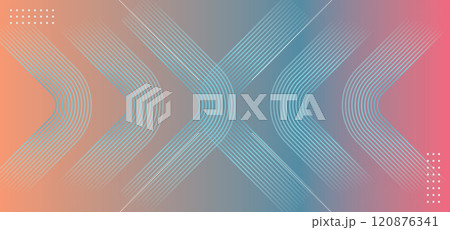 Rounded lines isolated on orange blue gradient background Rounded lines isolated on orange blue gradient background 120876341