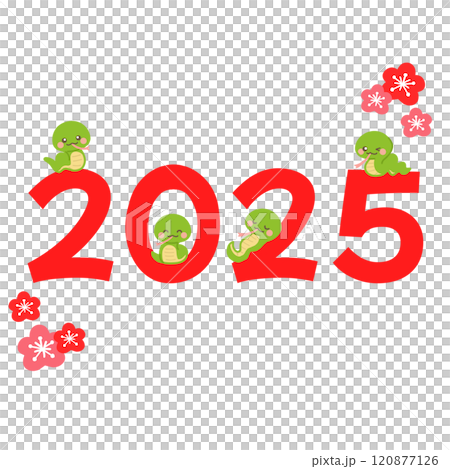 2025蛇年新年賀卡材料Hyokkori蛇 2025蛇年新年賀卡材料Hyokkori蛇 120877126