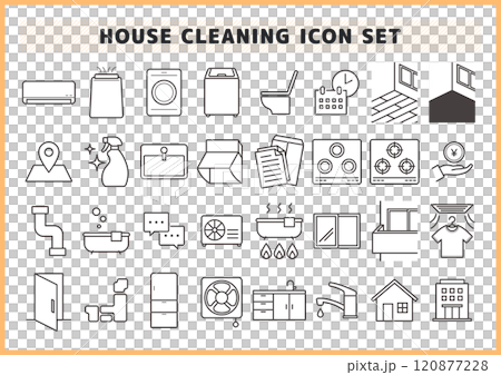 House cleaning and home related icon set 120877228