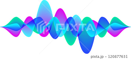 Colorful sound waves are creating a vibrant and dynamic visual representation of audio signal waveform, symbolizing music, sound design, or digital audio processing Colorful sound waves are creating a vibrant and dynamic visual representation of audio signal waveform, symbolizing music, sound design, or digital audio processing 120877631