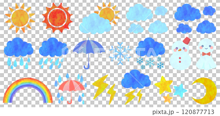 天氣圖素材集向量 天氣圖素材集向量 120877713