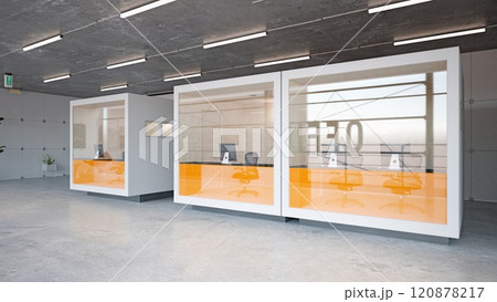 modern capsule office interior, 120878217