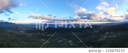 Wide panorama of natural reserve Penas Blancas 120879133