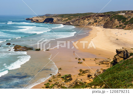 Praia de Monte Cl?rigo, Algarve, Portugal 120879231