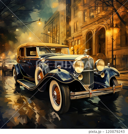 Whispers of the Past: A Vintage Car's Legacy Whispers of the Past: A Vintage Car's Legacy 120879243