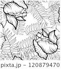Beautiful paper art seamless pattern with flowers. Summer vector illustration. Spring floral vector 120879470