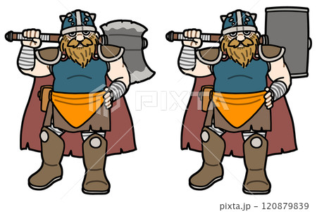 ドワーフ（斧とハンマー） 120879839