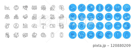 Grill place, Home grill and Smartphone target line icons pack. Discount button, Settings blueprint, Food app web icon. Feedback, Cloud computing, Buildings pictogram. Dog vaccination. Vector 120880209