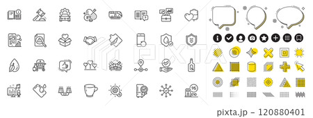 Set of Water drop, Podcast and Business portfolio line icons for web app. Design elements, Social media icons. Gas grill, Sconce light, Car service icons. Like, Blood, Handshake signs. Vector Set of Water drop, Podcast and Business portfolio line icons for web app. Design elements, Social media icons. Gas grill, Sconce light, Car service icons. Like, Blood, Handshake signs. Vector 120880401