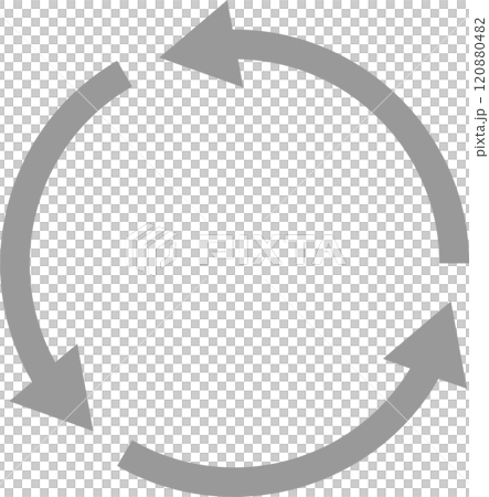Grey simple cycle diagram icon 120880482