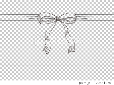 Line drawing set of ribbons. Hand drawn vector illustration. Vintage line art. Line drawing set of ribbons. Hand drawn vector illustration. Vintage line art. 120881070